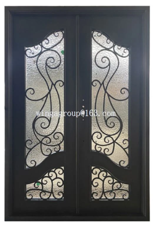 Canada Style Double Entry Wrought Iron Security Doors